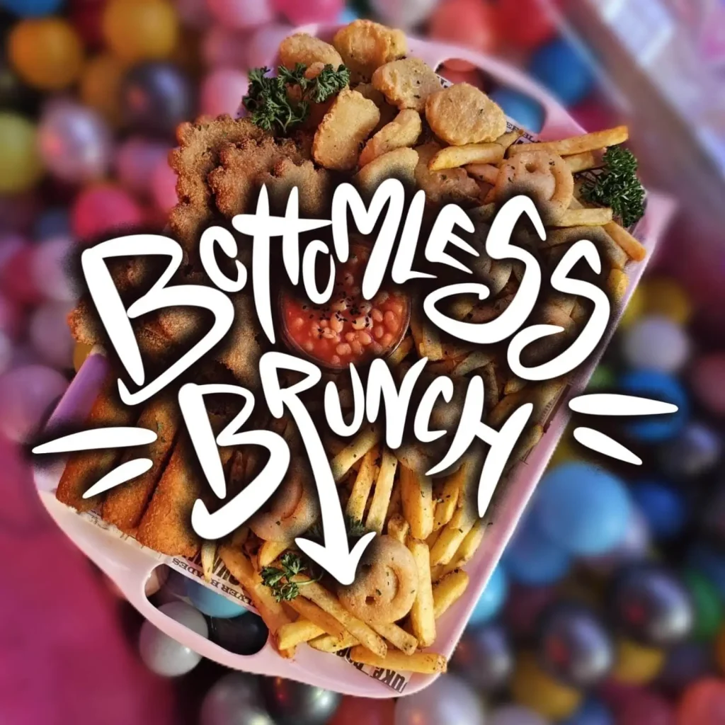 Delicious bottomless brunch food spread at The Mad House Newcastle