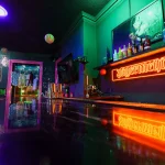 Jagermeister Neon Sign Bar Top Reflection Neon Lighting — The Mad House Dean Street, Newcastle
